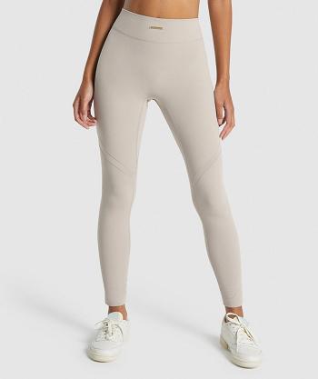 Legginsy Damskie Gymshark Whitney Mesh Białe | PL 2302PJJ